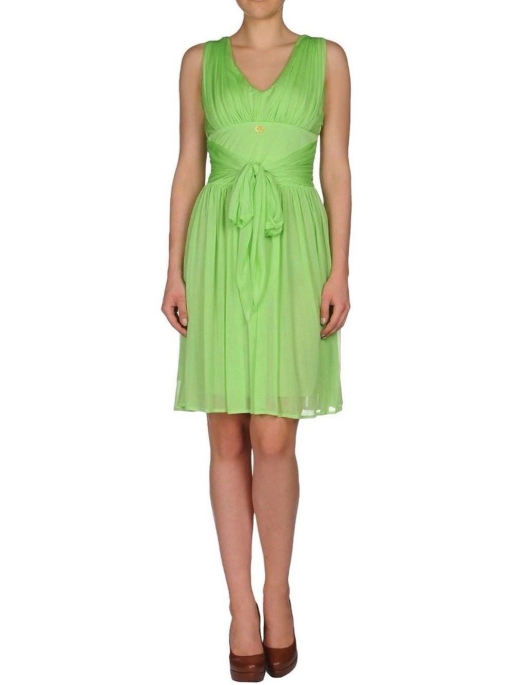 CLASS By Roberto Cavalli Green Fit & Flare Dress Size 44 (uS 8) - MSRP $545
